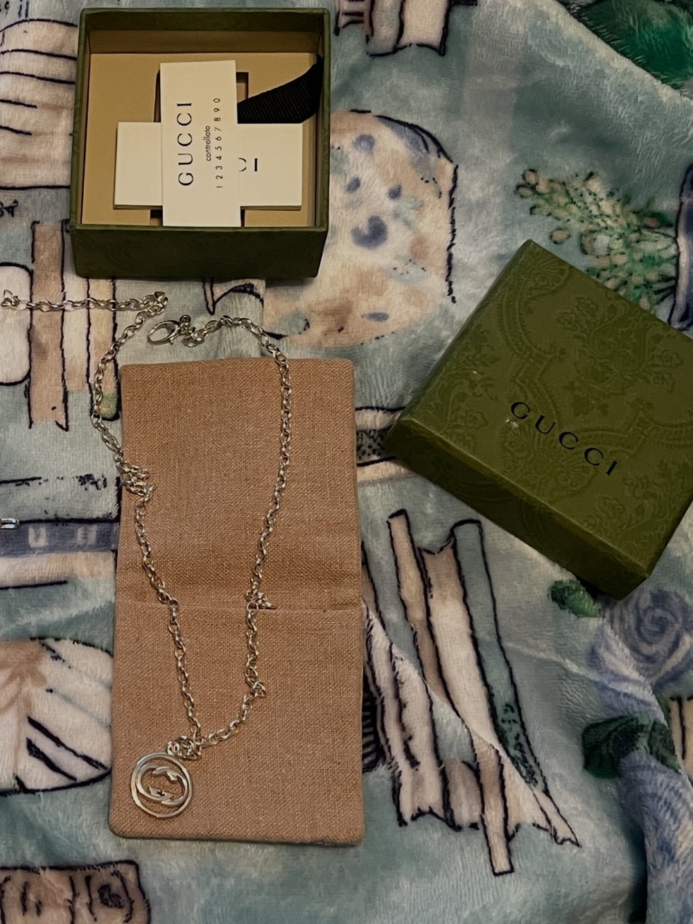 Gucci Silver Logo Necklace